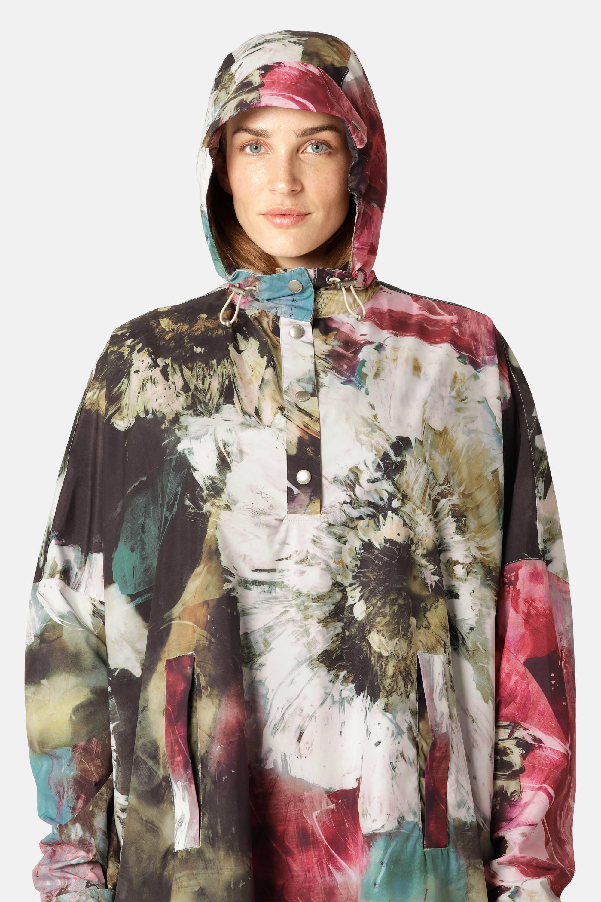 Rainponcho - Artistic Flower Print